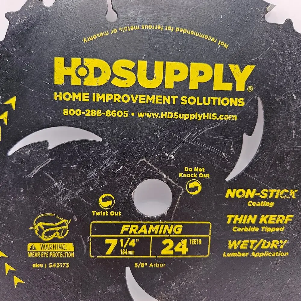 HD SUPPLY FRAMING SAW BLADE 7-1/4INCH 24 TEETH